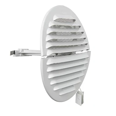 Image of Ventilation GABDF125R Grille Round Folding Aluminum Painted White with Insect net Diameter 150 mm