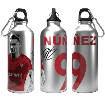 Image of Partisan Liverpool Bottle Nunez 2 Lid Aluminium 750ml Silver