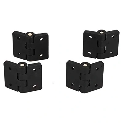 Image of 4 Pack Black Polymide Hinge Reinforced Plastic 40x48mm Italian Made Industrial