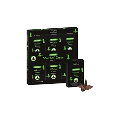 Image of Stamford 37485 Witch Curse Incense Backflow, 12 Cones x 6 Packs, Black, One Size