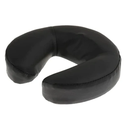 Image of Perfeclan Massage Table Cradle Pillow insserts, PU Leather and Foam Inserted, for Beauty Salon Spa, Black