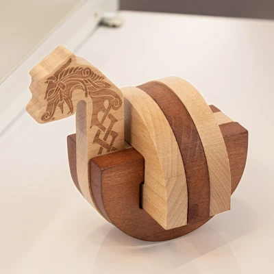 Image of Viking Long Boat Wooden 3D Puzzle