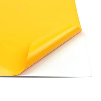 Image of Evergreen Goods 30 Sheets A4 Colour Self Adhesive Waterproof Matte/Glossy Craft Vinyl (Sticky Backed Plastic) for Die Cutting Machines (Amber (Glossy))