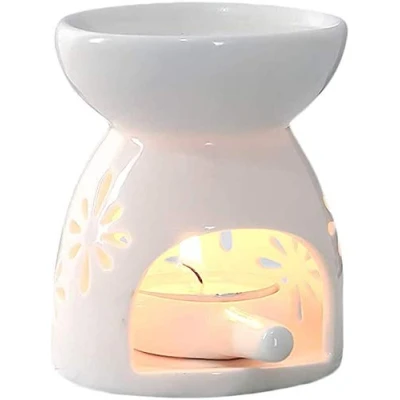 Image of Night Fragrance Lamp,Bprtcra Essence Oil Burner Candle Incense Aromatherapy Stove Diffuser Tea Light Holder Holders (Type A)
