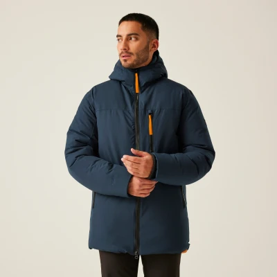 Image of Regatta Mens Yewbank III Insulated Waterproof Jacket Navy/Fox XXL