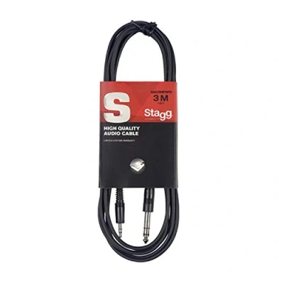 Image of Stagg SAC3MPSPS Mini Phone Plug to Stereo Cable Black