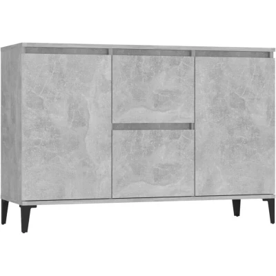 Image of vidaXL Sideboard Concrete Grey 104x35x70 cm Engineered Wood