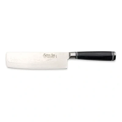 Image of Katana Saya 18cm Nakiri Knife, 67 Layer VG 10 Damascus Stainless Steel, Pakkawood Handle,Silver,KSW 03