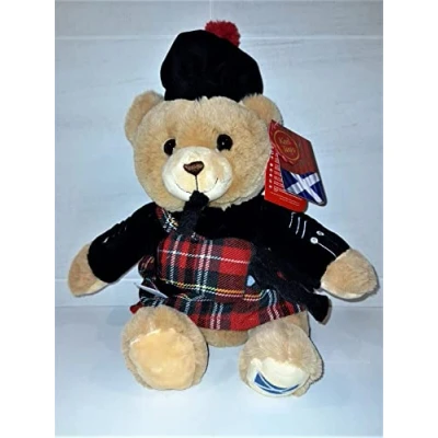 Image of Keel Scottish Large Soft Toy Piper Bear 25 cm Tall Toys