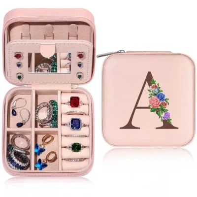 Image of TINGN Christmas Gifts for Teenage Girls Travel Jewellery Case, Organiser, Mini Box, Box,18th Birthday Girls, Box A