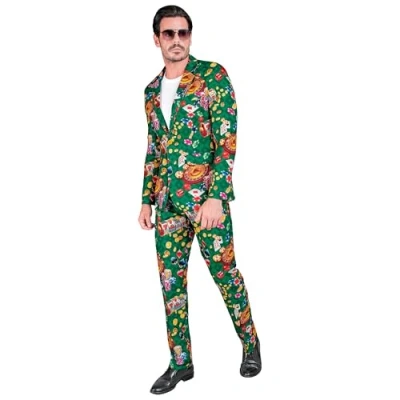 Image of Widmann 40073 Costume party fashion suit casino slot machine, Multicoloured, L