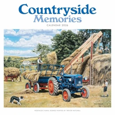 Image of Carousel Worldwide, Countryside Memories Trevor Mitchell 2026 Wire o Wall Calendar