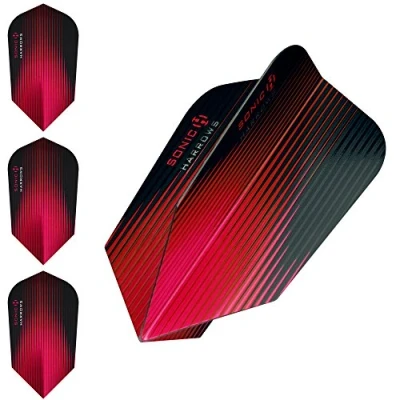 Image of Harrows Sonic Dart Flights 100 Micron Slim 5 Sets (15) (Red)