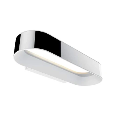 Image of Paulmann Agena LED Wall Lamp IP44 Dim. Chrome/Matte White