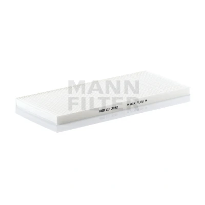 Image of 46409630, 46721923, 60809709, 60810570, 60812197 Pollen Filter MANN CU 3942 Particulate 385mm 170mm 17mm ALFA ROMEO: 156 Sportwagon, GTV