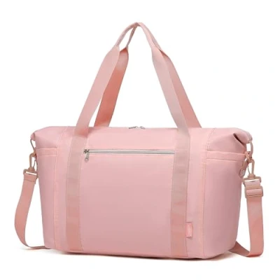 Image of Kono Travel Duffel Bag 46x30x20 Underseat Cabin Tote with Wet Pocket Carry on Hand Luggage Weekend for Women and Men (Pink)