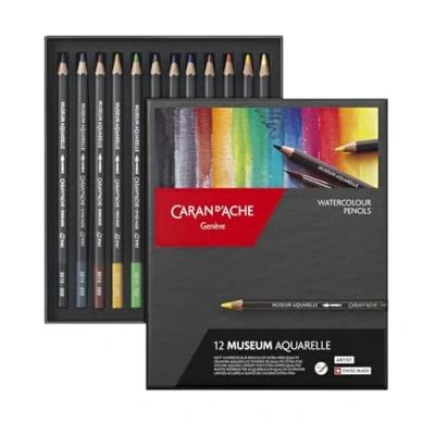 Image of Caran Dache Cardboard Box with 12 Assorted Colours