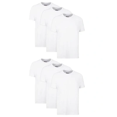 Image of Hanes Men&#039;s Tagless Cotton Crew Undershirt, 6 Pack White, M UK