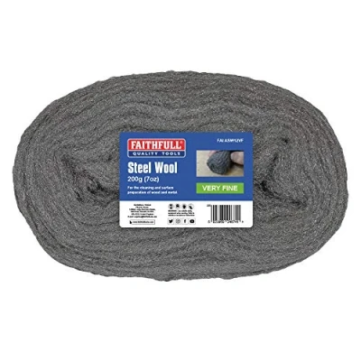 Image of Faithfull Steel Wire Wool 200g Grit: VERY FINE