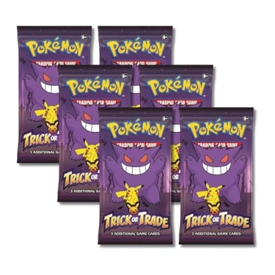 Image of Pokemon 2023 Trick or Trade Gengar &amp; Pikachu 6 Mini Booster Packs