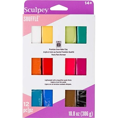 Image of Polyform Clay Sculpey Souffle Multipack .9 oz 12 kg