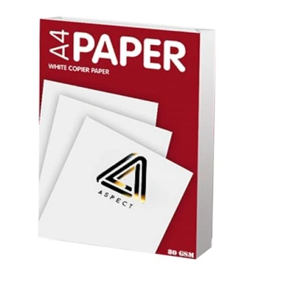 Image of Aspect A4 White Paper Sheets 1 Reams 500 Bright Office Printer, Copier Multifunction Laser Inkjet Stronger, (1 Ream)