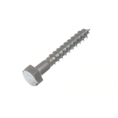Image of 24 X Hexagon HEX Head Coach Screw BZP ZINC Plated Steel Fixing M6 40MM