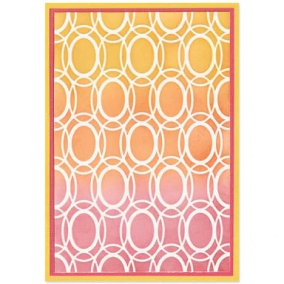 Image of Sizzix A6 Stencil Cosmopolitan, Golden Rings #2 by Stacey Park, Multicolor, One Size