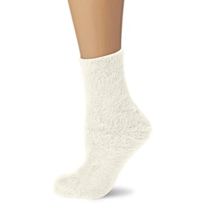 Image of Damart Women&#039;s Chaussettes de lit Thermolactyl Calf Socks, Ecru (Natural), 7.5