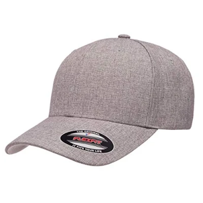 Image of Flexfit Men&#039;s Heatherlight Cap, Melange Grey, S/M