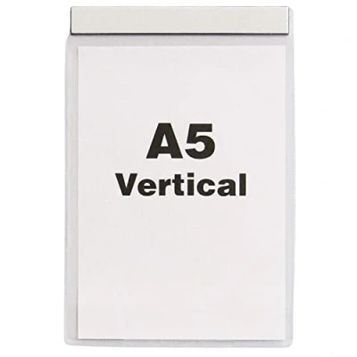 Image of Industrial Strength Clear Pocket Self Adhesive H.160 x W.215mm A5 Vertical Pack of 10