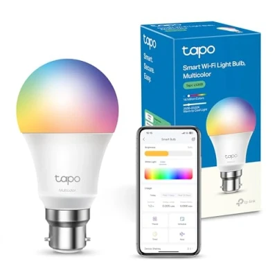 Image of Tapo Smart Bulb, B22 Multicolor Light 8.3W, Works with Amazon Alexa(Echo and Echo Dot) Google Home, Colour Changeable Alexa Bulbs, No Hub Required (Tapo L530B) [Energy Class F]