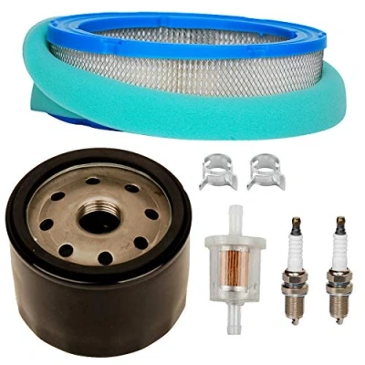 Image of Carkio Air Filter Oil Fuel with Spark Plug Compatible Briggs &amp; Stratton Vanguard V Twin 12.5 21hp