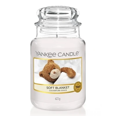 Image of Yankee Candle Scented Soft Blanket Large Jar Long Burning Candles: up to 150 Hours