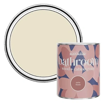 Image of Rust Oleum Beige Moisture Resistant Bathroom Wood and Cabinet Paint in Satin Finish Longsands 750ml