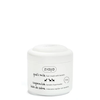 Image of Ziaja Goat Milk Intensively Conditioning Satin Mask with Keratin for Dry Dull Hair 200ml