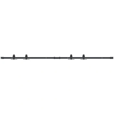 Image of vidaXL Sliding Cabinet Door Kit 183 cm Carbon Steel