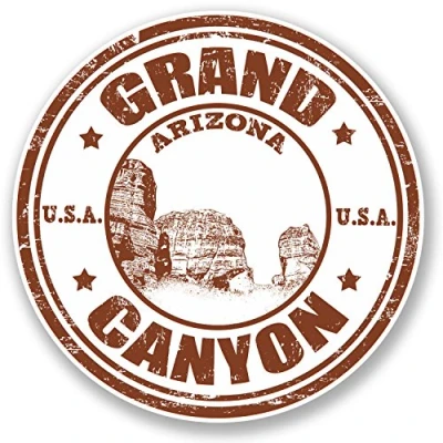 Image of 2 x Grand Canyon Arizona USA Vinyl Sticker Bike Laptop Travel Luggage Gift #4704 (10cm 10cm)