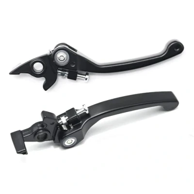 Image of ERHUO 1 Pair Black 22mm Pit Dirt Bike Clutch Brake Levers Set, Motorcycle Folding Handlebar Lever for 90/110/125/140cc ﻿