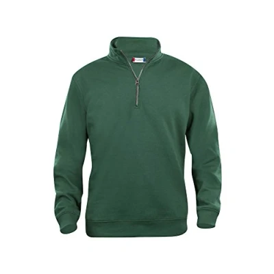 Image of Clique Unisex Adult Basic Half Zip Sweatshirt (3XL) (Bottle Green)
