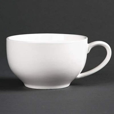 Image of Lumina Low Round Cups Drinks Serving Dish Hot Tableware Home Kitchen Restaurant Bar Cafe 228ml 8oz White; Pack quantity: 6