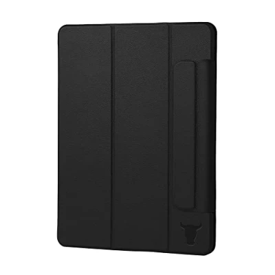 Image of TORRO Magnetic Case Compatible with iPad Mini 7/6 Genuine Leather 7th / 6th Generation (2024/2021) Stand Function and Wake Sleep (Black)