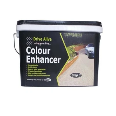 Image of Bond It 4L Drive Alive Colour Enhancer Brick Block Sealer Paths &amp; Driveways Color Enhances and Protects Paving, Patios Blocks (Charcoal)