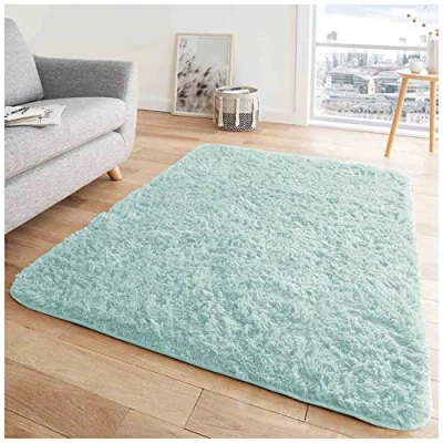 Image of GC GAVENO CAVAILIA Large Rugs Living Room Rug Floor Carpet Extra Soft Non Slip Fluffy Bedroom Duck Egg 200X290