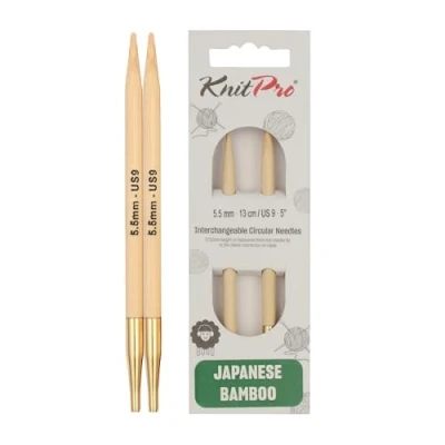 Image of KnitPro Bamboo interchangeable needle tips 5.50mm 3pcs
