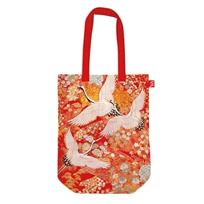 Image of Museums &amp; Galleries V&amp;A Kimono Cranes Organic Cotton Tote Bag