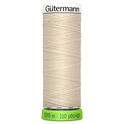 Image of Gutermann 723860 169 Sew All 100% Recycled Polyester Thread 100mtr, Bone, OSFA