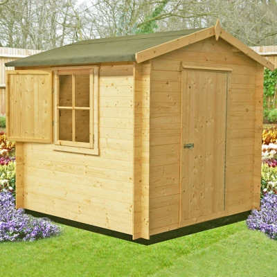 Image of Shire Camelot 2.4m x Log Cabin Summerhouse (19mm)