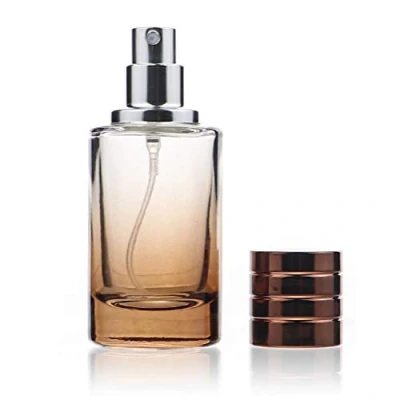 Image of Zénitude Glassworks 30ml Glass Perfume Bottle Gradient Empty Cylindrical with Fine Mist Atomiser (Brown)