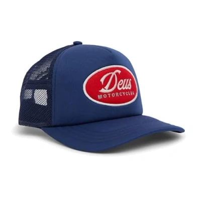 Image of Deus Ride Out Trucker Cap Navy, blue